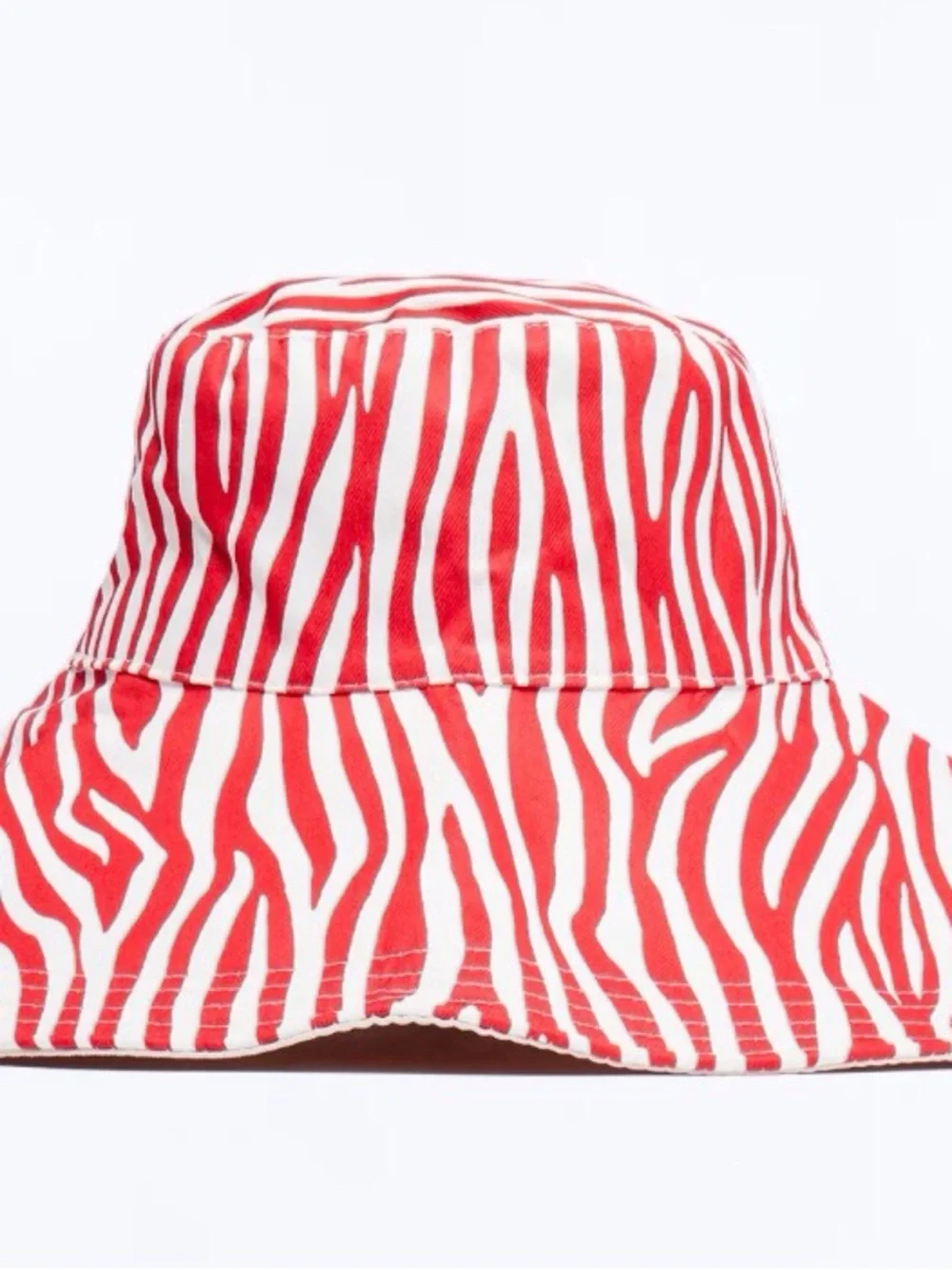 kate spade Red Zebra-Print Bucket Hat for Women